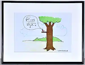 Kamagurka - Fluitstein - Originele cartoon - Gesigneerd - 21x29 cm - Ingelijst kopen? Bied vanaf 390!