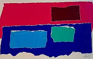 Andre van der Vossen - Collage: Abstracte compositie kopen? Bied vanaf 295!