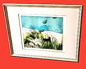 Elisabeth Axmann - Radierung von 1988 "Sonntag" handsigniert limitiert 49/100 mit Rahmen kopen? Bied vanaf 130!
