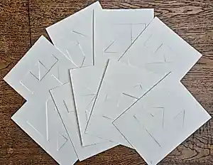 Harry van Kuyk - 9 geometrische reliëfdrukken - handgenummerd kopen? Bied vanaf 250!