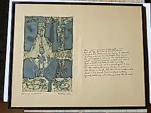 Jan Montyn - Ets met gedicht, Image of Dylan Thomas kopen? Bied vanaf 60!