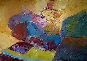 Paul Nieuwendijk - Abstracte compositie kopen? Bied vanaf 150!