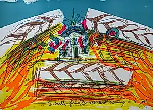 Jean Messagier - kleurenlitho | '3 Mille feuilles rendent hommage à van Gogh' | 1978 kopen? Bied vanaf 40!