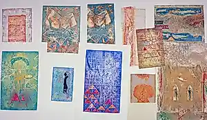 Chabab Tayefeh Mohajer - Gemengde druktechniek, Lot van 11 abstracte composities kopen? Bied vanaf 300!