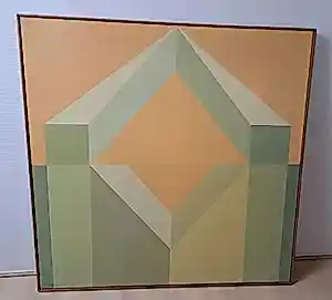Gilbert Swimberghe - Abstract groen oranje kopen? Bied vanaf 1250!