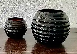 Glasfabriek De Rupel Boom - Twee geribbelde vazen kopen? Bied vanaf 39!