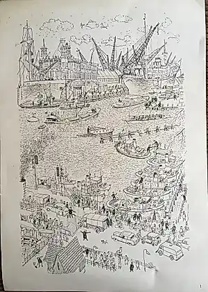 Ies Spreekmeester - 6 tekeningen Amsterdam kopen? Bied vanaf 100!