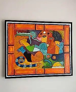 Clemens Briels - Un jardiro secreto ( GROOT; INGELIJST; Druktechniek op doek) kopen? Bied vanaf 400!