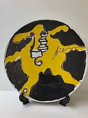 Plateelbakkerij Schoonhoven - Groot decoratief bord / schaal – Peter Diem – Limited Edition nr. 16/250 kopen? Bied vanaf 40!