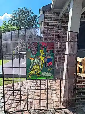 Frans Van Immerseel - Set van 2 Grote Authentieke Glas-in-loodramen – Frans Van Immerseel – Gesigneerd kopen? Bied vanaf 400!