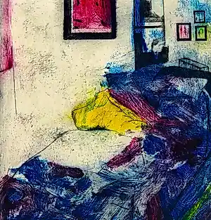 Mark Visione - zeer kleine oplage (20) handgekleurde Ets & aquatint "de divan van Freud" kopen? Bied vanaf 35!