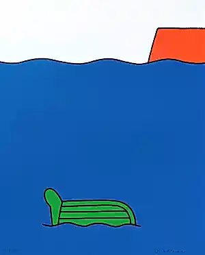 Dick Bruna - Omgeslagen bootje, handgesigneerde zeefdruk kopen? Bied vanaf 350!