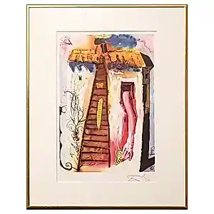 Salvador Dali - **Salvador Dalí — The Rabbit Sends in a Little Bill (Alice in Wonderland) kopen? Bied vanaf 600!