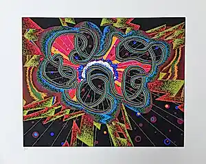 Shinkichi Tajiri - zeldzame knoop - gesigneerde zeefdruk ‘The Big Bang’ - oplage 85 ex. kopen? Bied vanaf 175!