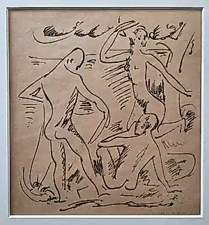 Max Pechstein - Baders. Uit Das Kunstblatt. kopen? Bied vanaf 189!
