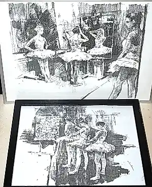 Ton Albers - 2 ingelijste litho's ballerina's én een gesigneerd boek kopen? Bied vanaf 20!