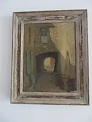 Willem Hamel - Sfeervol stadsgezicht op L'Île-Saint-Denis (Parijs) – kopen? Bied vanaf 300!