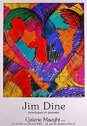 Jim Dine - Kleurenoffset-litho Affiche: MONOTYPES et GRAVURES uit 1983 kopen? Bied vanaf 49!
