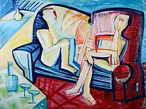 Bojan Momtschilow - Acryl op doek, Dialog (Groot) kopen? Bied vanaf 250!