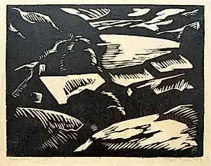 Arnold Pijpers - Maasvallei - 1926 (opgenomen in de grafiekcollectie van het Rijksmuseum) kopen? Bied vanaf 45!