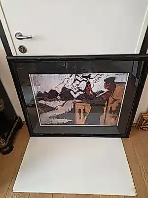 Nico Vrielink - Nico Vrielink – Groot Ingelijst Kunstwerk (1992) – Handgesigneerd & Genummerd... kopen? Bied vanaf 90!
