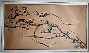 Henry van Straten - Liggende dame. Naakt. kopen? Bied vanaf 99!