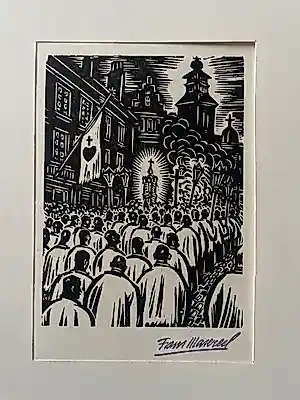 Frans Masereel - Houtsnede Processie in Antwerpen kopen? Bied vanaf 59!