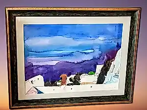 Friedrich Schiemann - Original Aquarell Gemälde von 1981 Expressive Landschaft/Griechenland kopen? Bied vanaf 280!