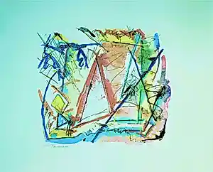 Hans van Wingerden - Compositie met kruisende lijnen kopen? Bied vanaf 20!