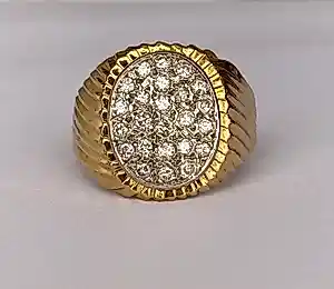 Mens vintage diamanten Zegelring van 18-karaats goud kopen? Bied vanaf 1200!