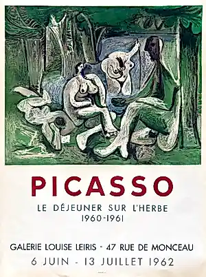 Pablo Picasso - Le Déjeuner sur l'herbe — Affiche lithographique originale d'exposition kopen? Bied vanaf 425!