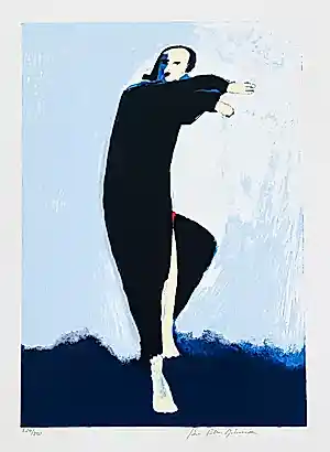 Jan Peter van Opheusden - Danser, gesigneerde zeefdruk kopen? Bied vanaf 45!