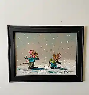 Henk Poeder - Muisjes gooien sneeuwballen verkocht voor € 68!