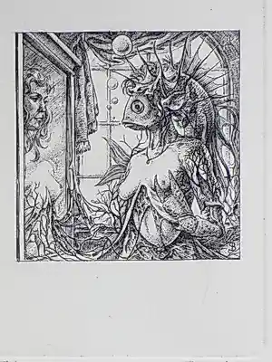 Bertil Schmull - Erotisch waterwezen - Gravure kopen? Bied vanaf 46!