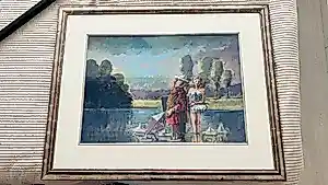 Lech Ratajczyk - gouache "Papieren Zeilbootjes" van Lech Ratajczyk, passend bij het thema 'Clowns kopen? Bied vanaf 150!