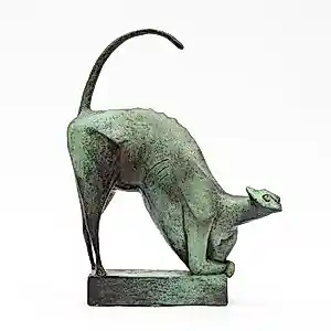 Peter Harskamp - Bronzen sculptuur: Spelende kat kopen? Bied vanaf 1495!
