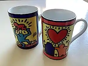 Keith Haring - 2 koffiemokken kopen? Bied vanaf 35!