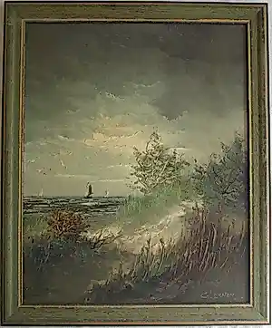 Gerardus Johannes Ernens - Olieverf op doek , Zeegezicht – Lijst, 57 x 47 cm. kopen? Bied vanaf 80!