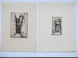 Jan Poortenaar - Old Playhouse Close & Old doorway Holyrood - Etsen kopen? Bied vanaf 35!