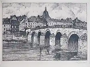 Han Jelinger - Sint Servaasbrug Maastricht - Ets kopen? Bied vanaf 42!