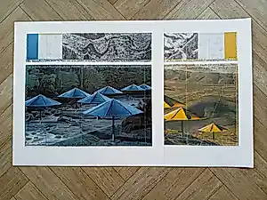 Christo - SET van 2 Zeefdrukken YELLOW and BLUE UMBRELLAS kopen? Bied vanaf 55!