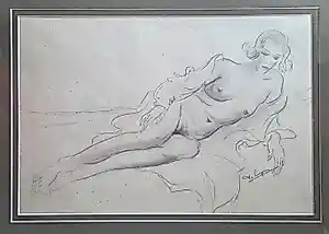 Dick van Luijn - Naakt. Portret. Liggende vrouw. kopen? Bied vanaf 229!