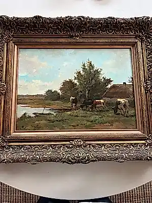 Arend van de Pol - Landschap met koeien kopen? Bied vanaf 150!