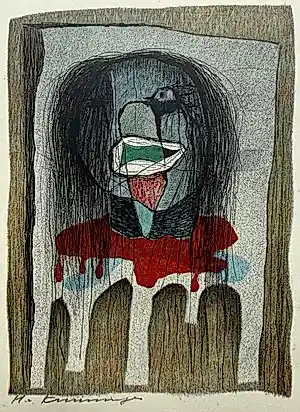 Harry van Kruiningen - handgesigneerde kleurenlitho | 'Daer werd gehouden een banket' | 1956 kopen? Bied vanaf 60!