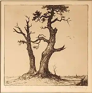 Dirk Baksteen - Kempisch landschap met karakteristieke bomen kopen? Bied vanaf 90!