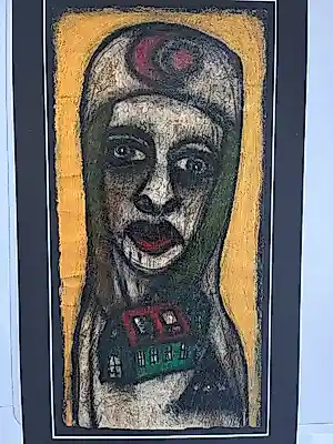 Ruben Maya - Origineel kunstwerk, 2011, pastel op Amate-papier met gouden acrylverf. kopen? Bied vanaf 200!
