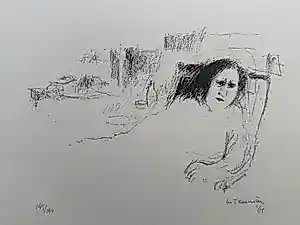 Metten Koornstra - handgesigneerde litho | 'Zonder titel' | 1961 (Prent 190) kopen? Bied vanaf 60!
