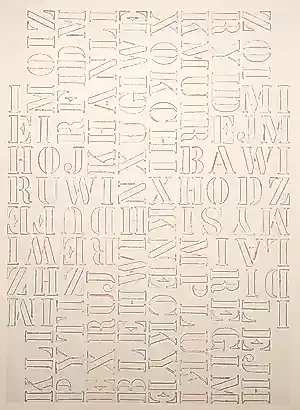 Gaston De Mey - compositie met letters kopen? Bied vanaf 69!