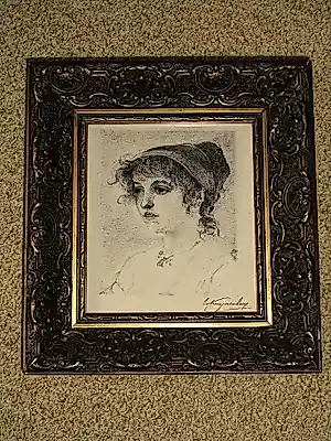 Willem van Konijnenburg - Potloodtekening - Portret van jonge vrouw kopen? Bied vanaf 110!