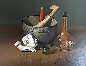 Hilaire Bals - Stilleven met stenen kopje. verkocht voor € 250!